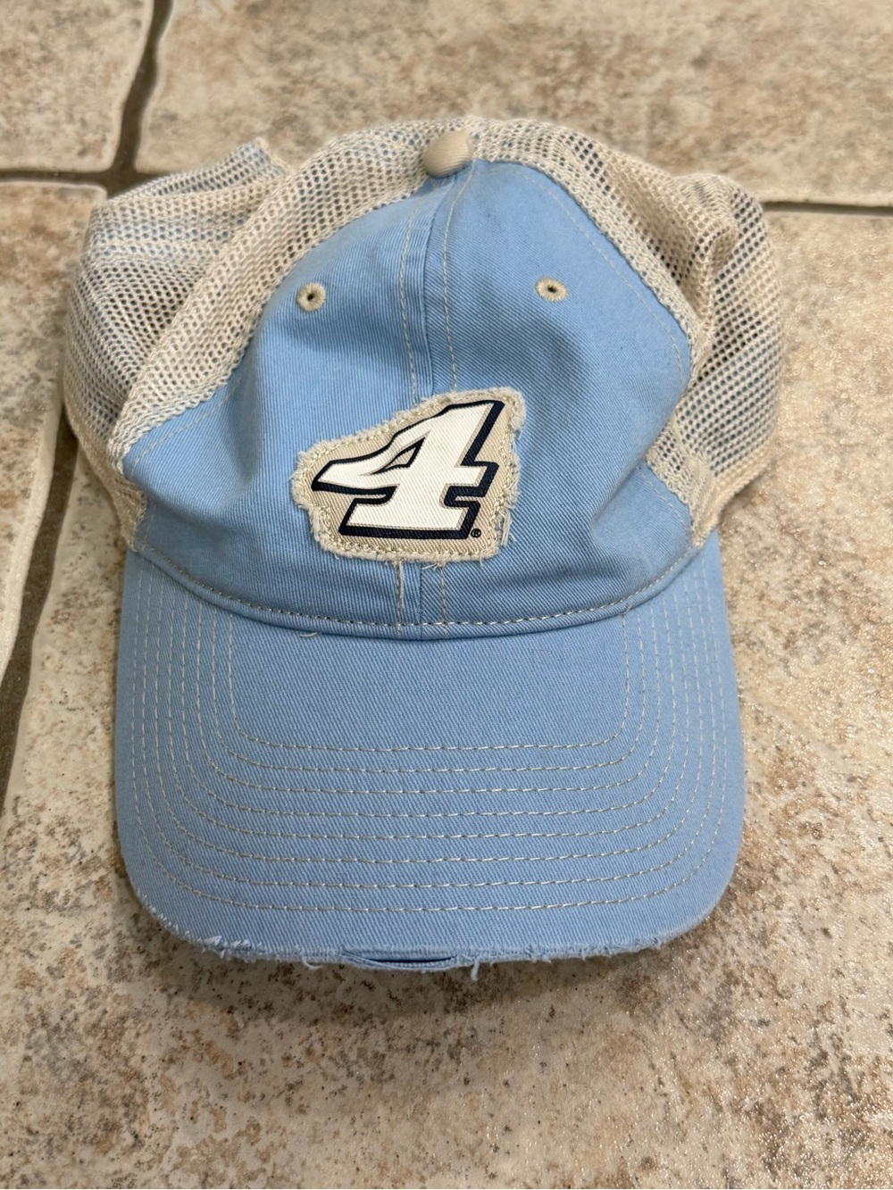 Kevin Harvick #4 blue distressed snapback Hat